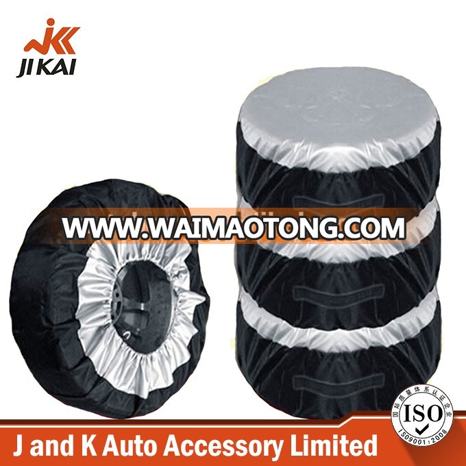 Japan type tire cover 300D polyester with 190T silver fabric